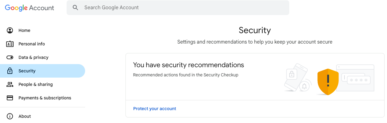 Google account security